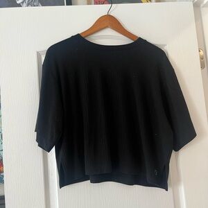 Pro Player black cropped tee , size M